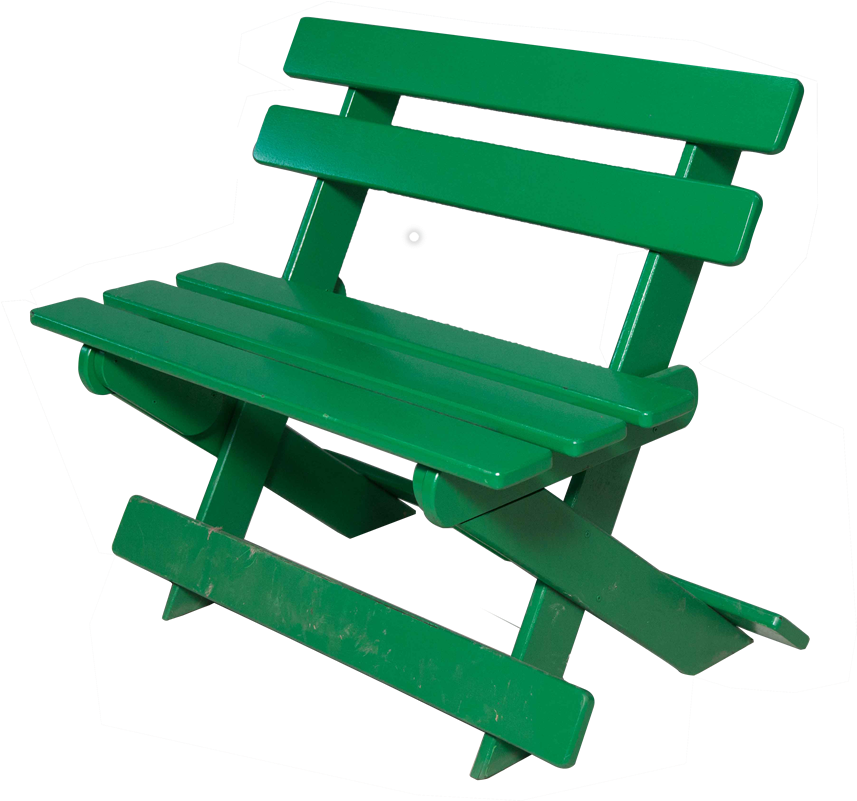 Green Park Bench Isolated PNG