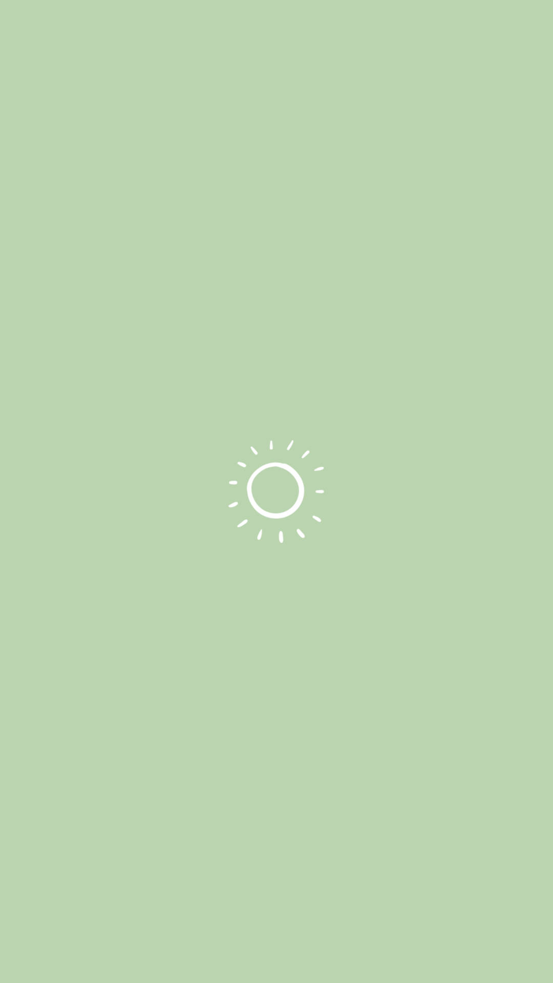 Green Pastel Iphone Sun Art Wallpaper