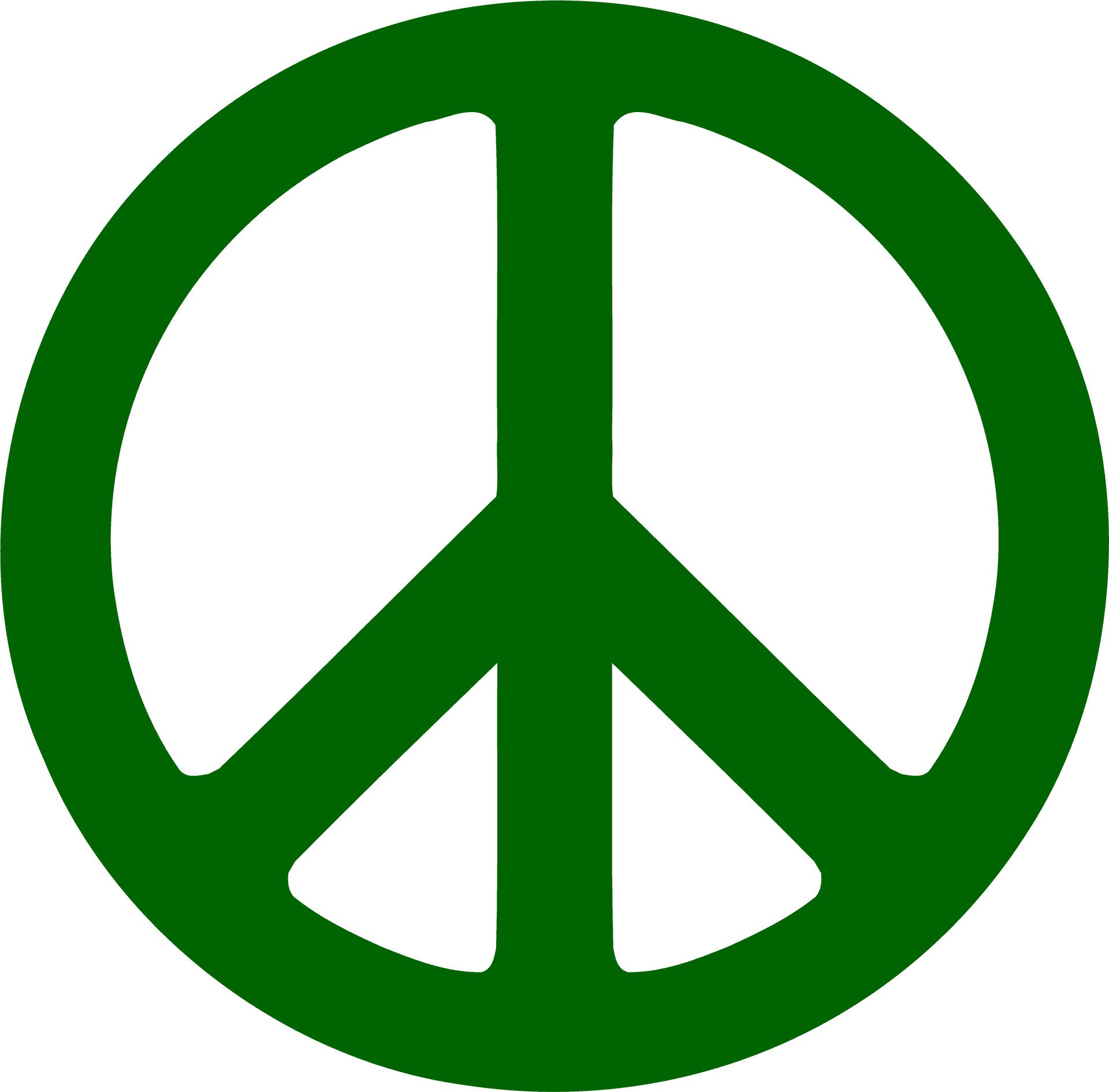 Green Peace Symbol Icon PNG
