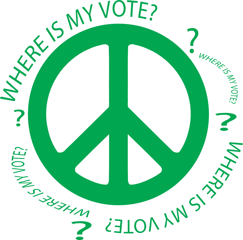 Green Peace Symbol Vote Query PNG