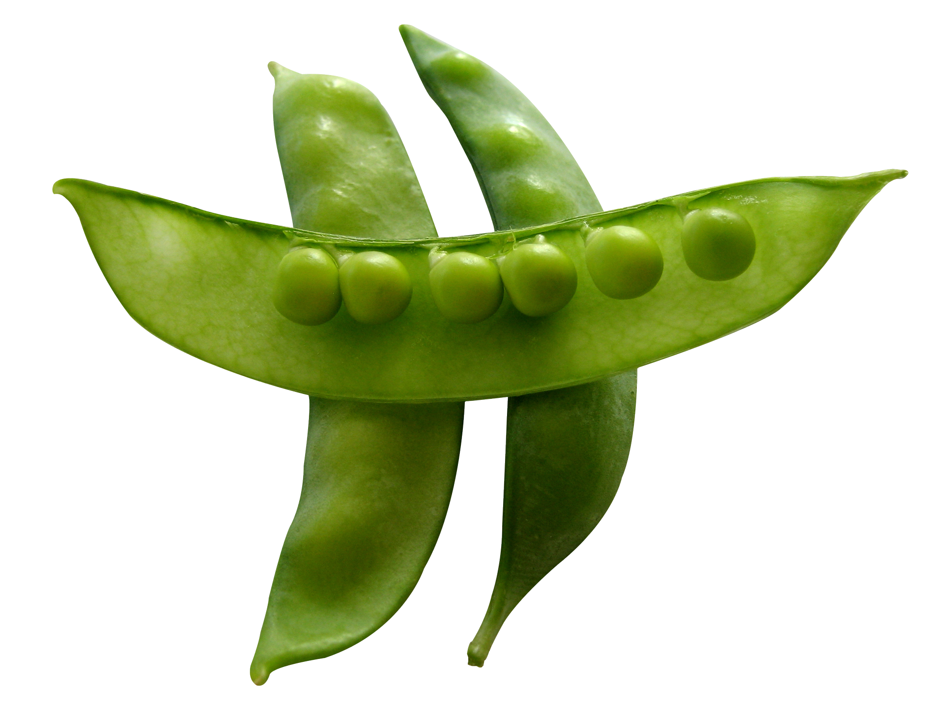Green Peas Pods Crossed PNG
