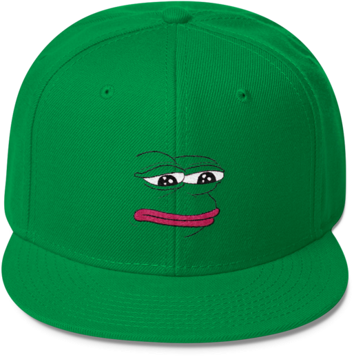 Green Pepe Frog Cap Meme PNG