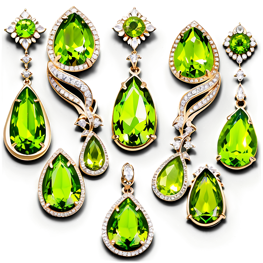 Green Peridot Jewel Png 06242024 PNG