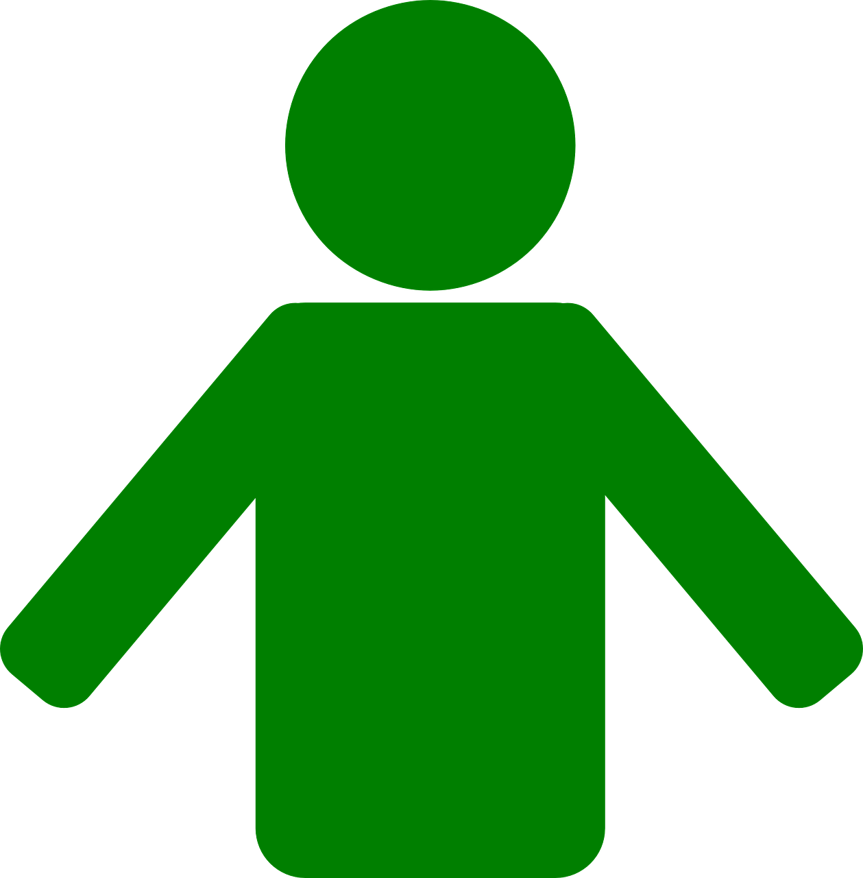 Green Person Icon Clipart PNG