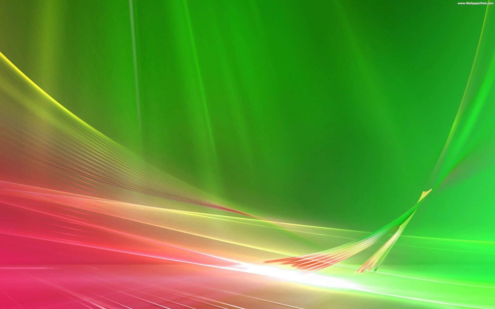 A Green And Pink Background With A Light Streak Wallpaper