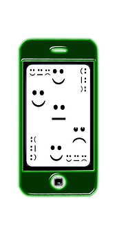 Green Phone Emoticons Display PNG