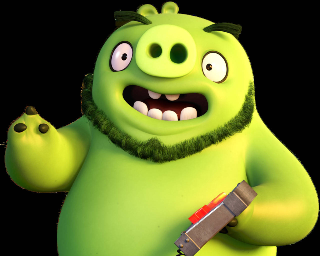 Green Pig From The Angry Birds Movie Wallpaper