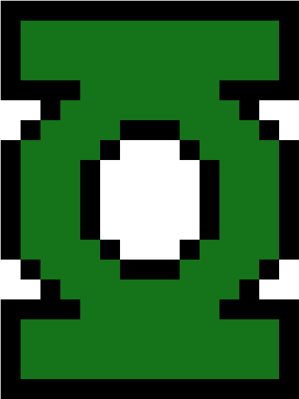 Green Pixel Lantern PNG