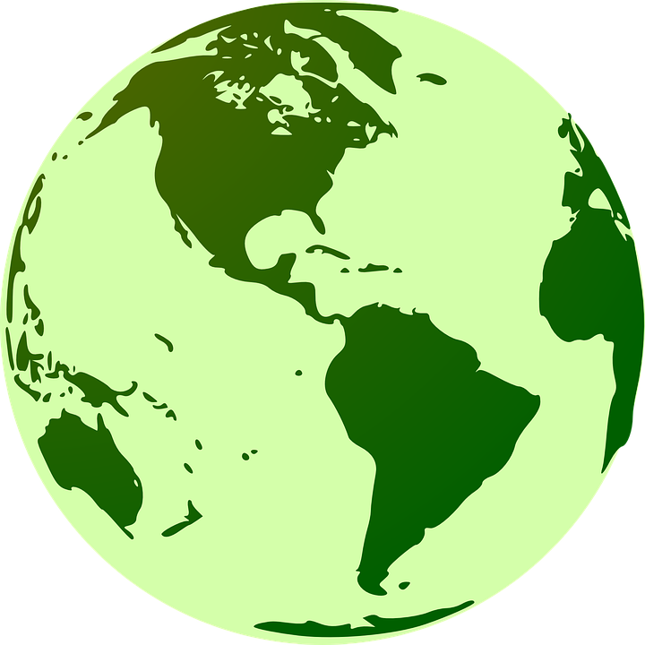Green Planet Earth Graphic PNG