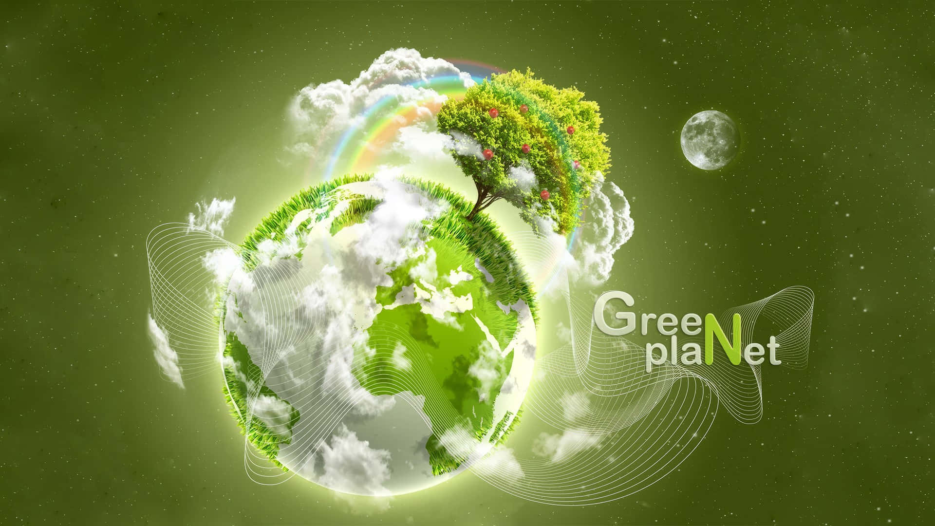 Green Planet Eco Concept Wallpaper