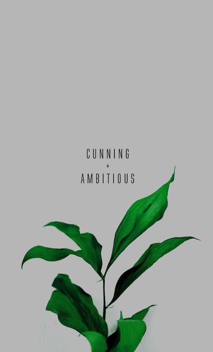 Green Plant Aesthetic Quotes Wallpaper