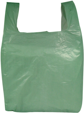 Green Plastic Shopping Bag PNG