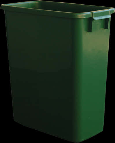 Green Plastic Trash Bin PNG