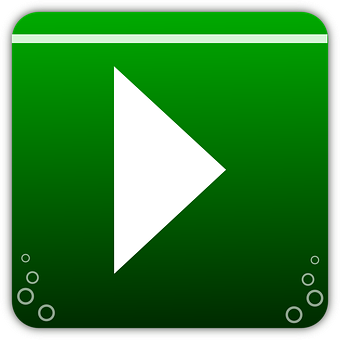 Green Play Button Icon PNG