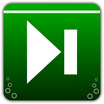 Green Play Pause Icon PNG