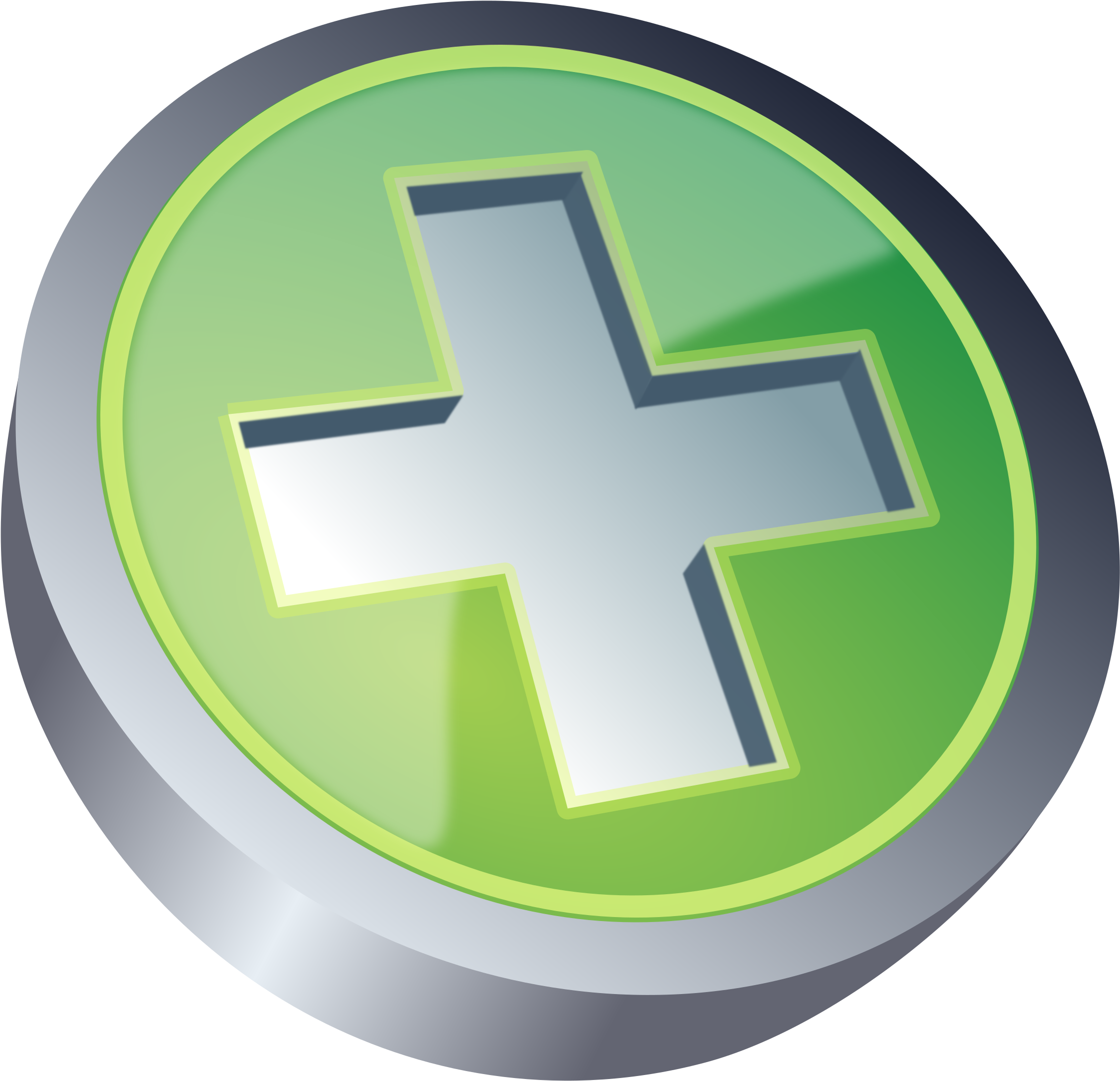 Green Plus Sign Button PNG