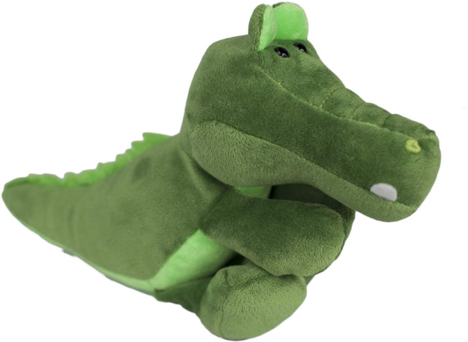 Green Plush Alligator Toy PNG