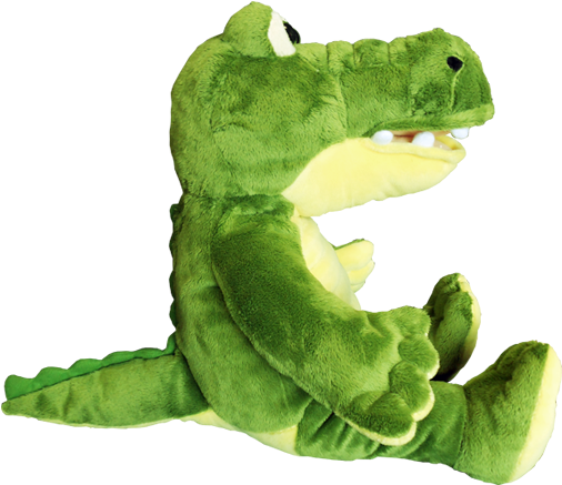 Green Plush Alligator Toy PNG