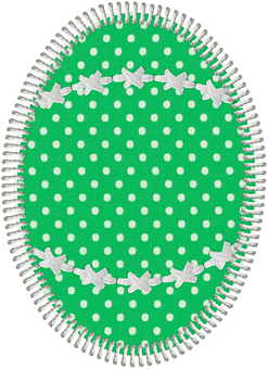 Green Polka Dot Easter Egg PNG