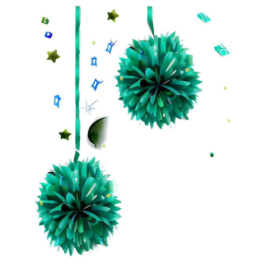 Green Pom Poms Png Fwv PNG