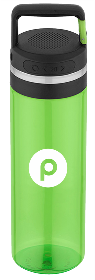 Green Portable Speaker Water Bottle PNG