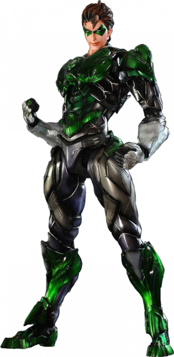 Green Power Armored Hero PNG