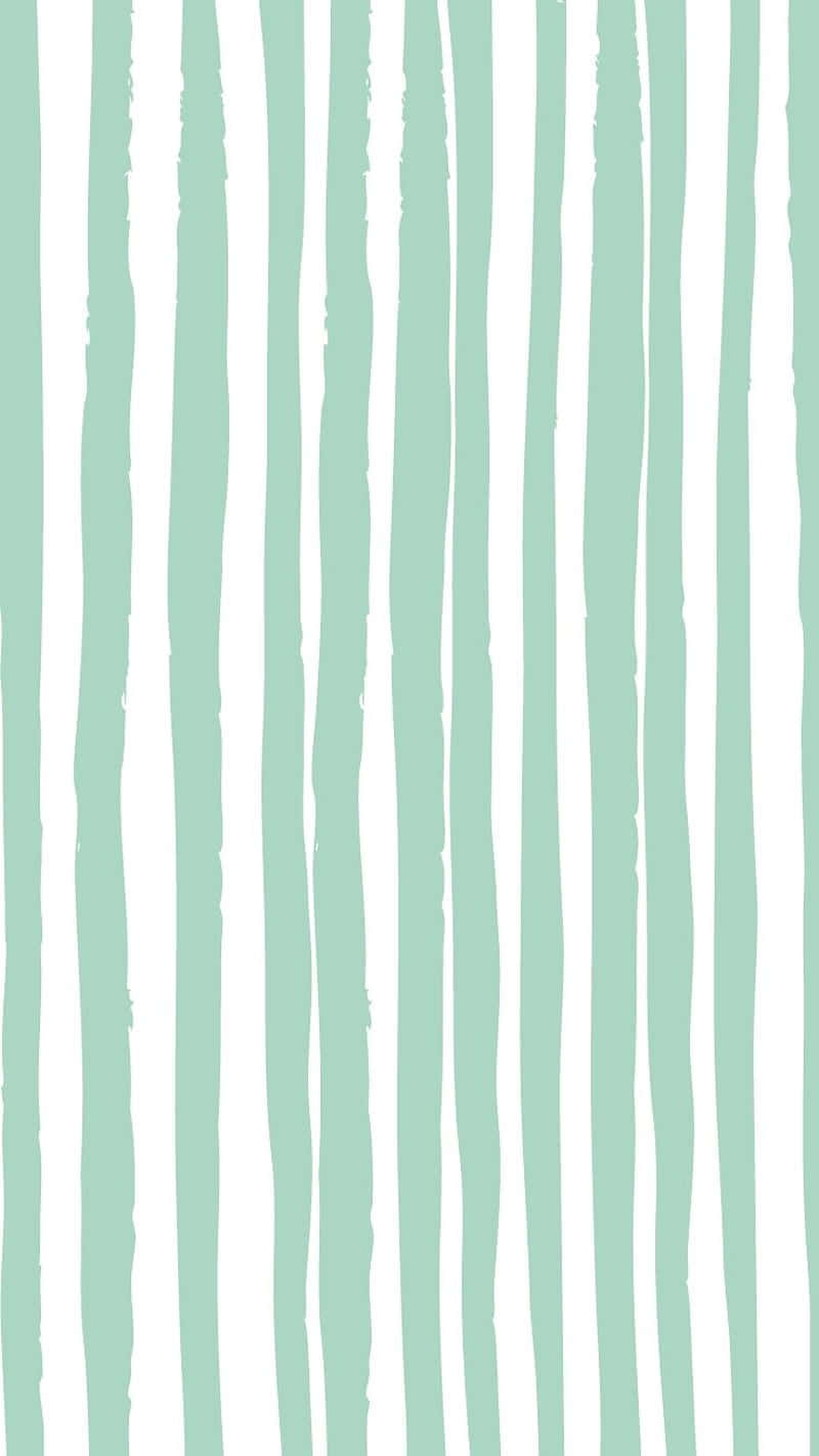 Green Preppy Striped Pattern Wallpaper