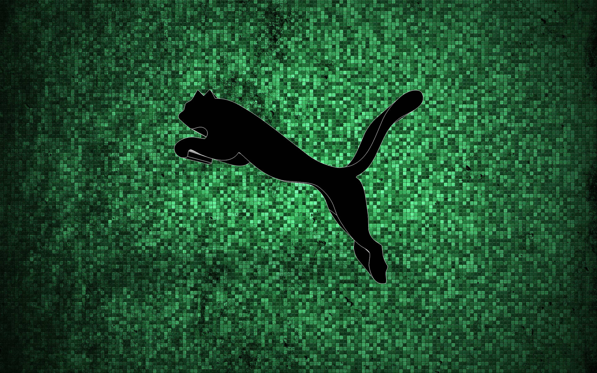 Grøn Puma 3d Wallpaper