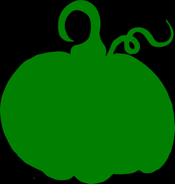Green Pumpkin Silhouette PNG