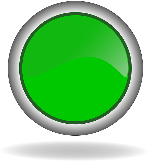 Green Push Button Graphic PNG
