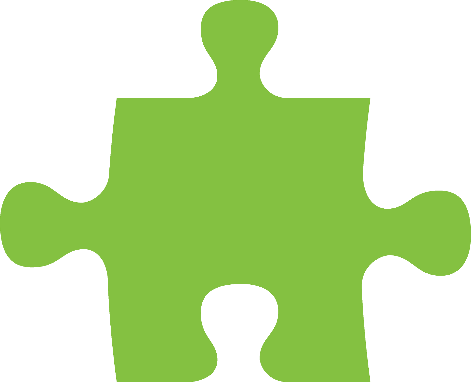 Green Puzzle Piece3 D PNG