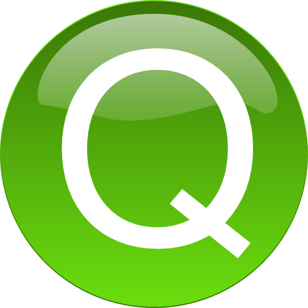 Green Q Icon PNG