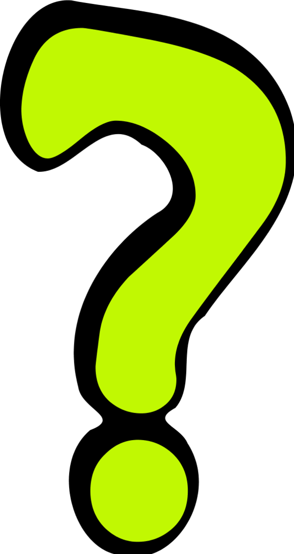 Green Question Mark Graphic PNG