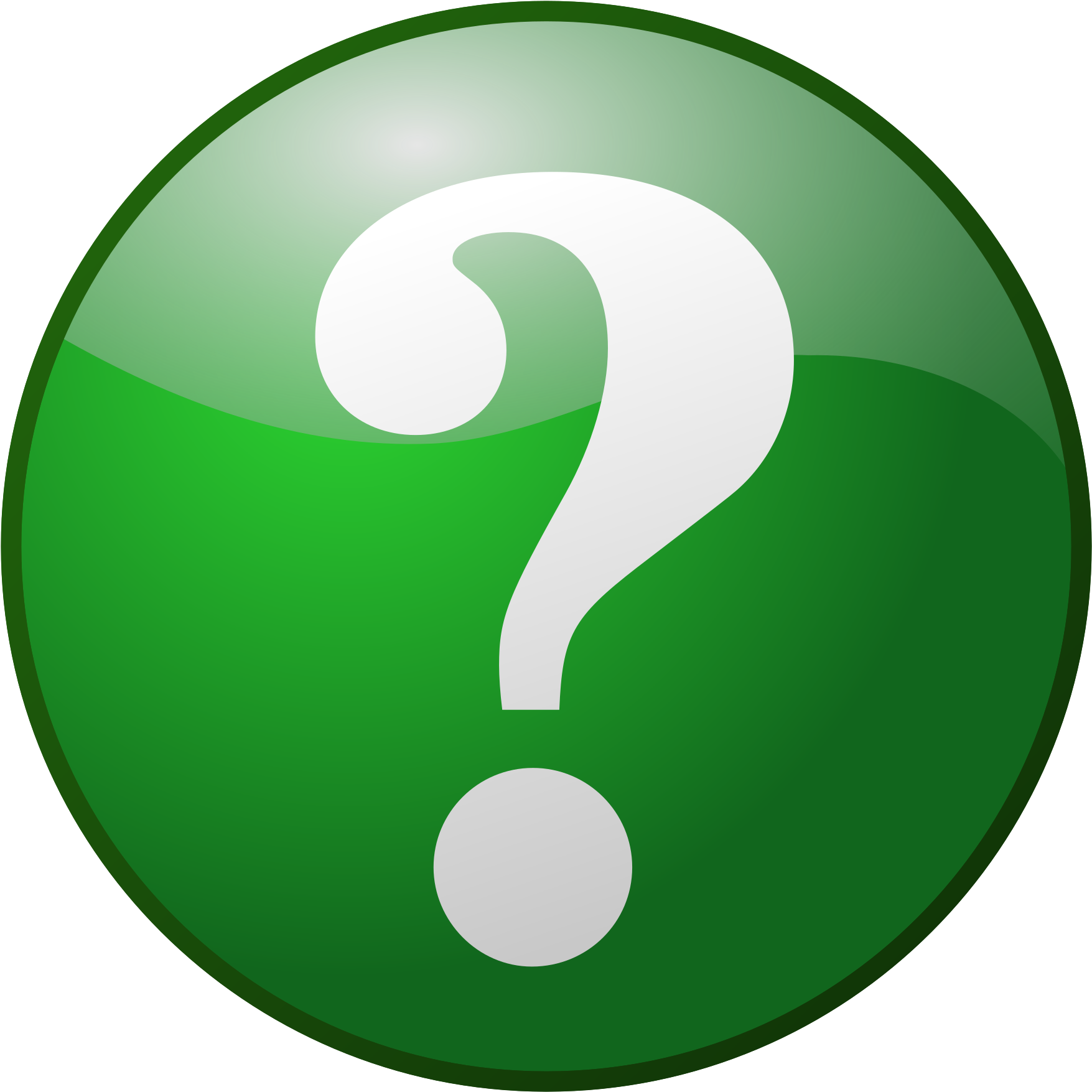 Green Question Mark Icon PNG