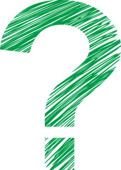 Green Question Mark Sketch PNG