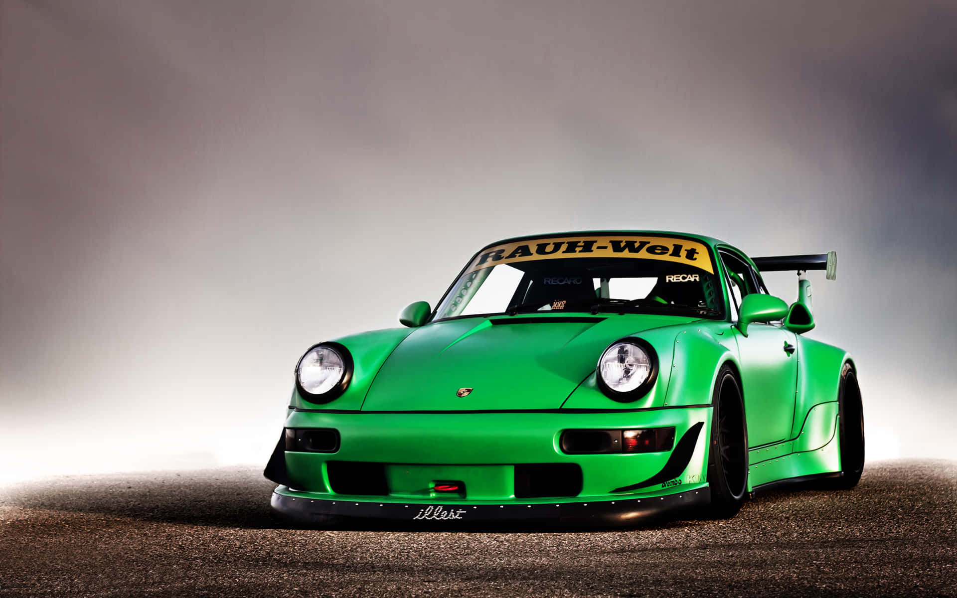 Green R W B Porsche911 Custom Wallpaper