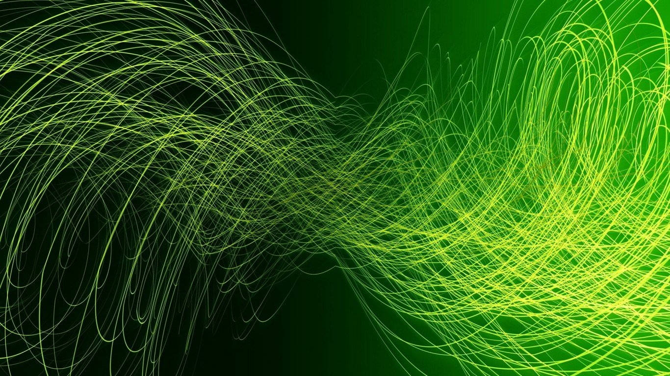 Green Radio Waves Abstract
