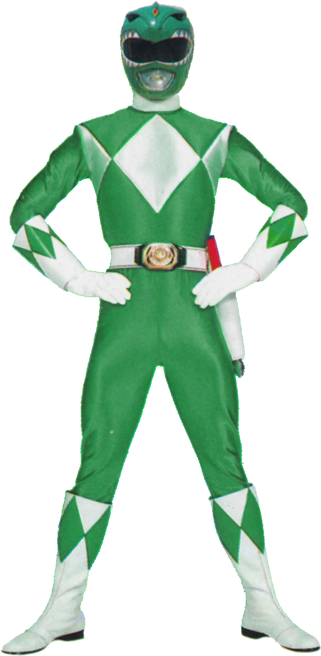 Green Ranger Costume Pose PNG