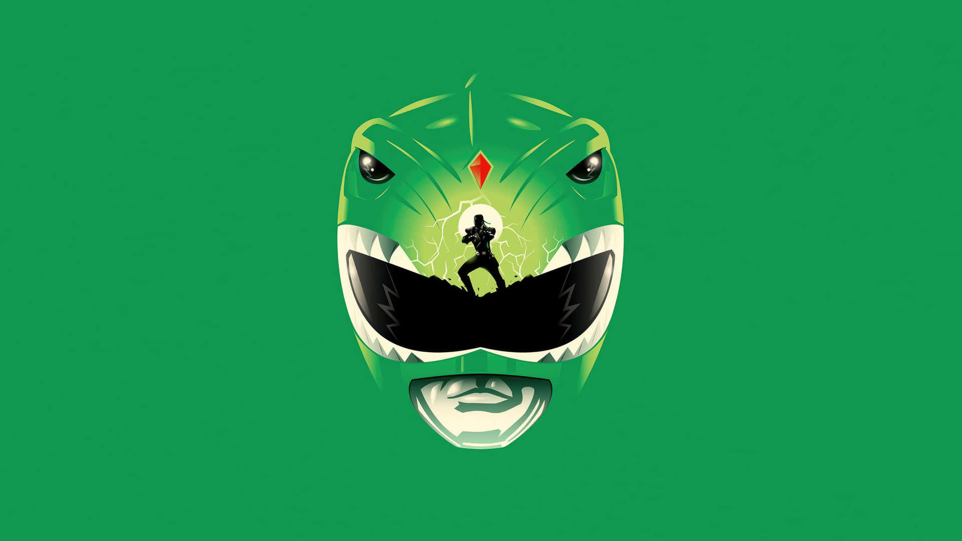 Green Ranger Helmet Artwork Wallpaper