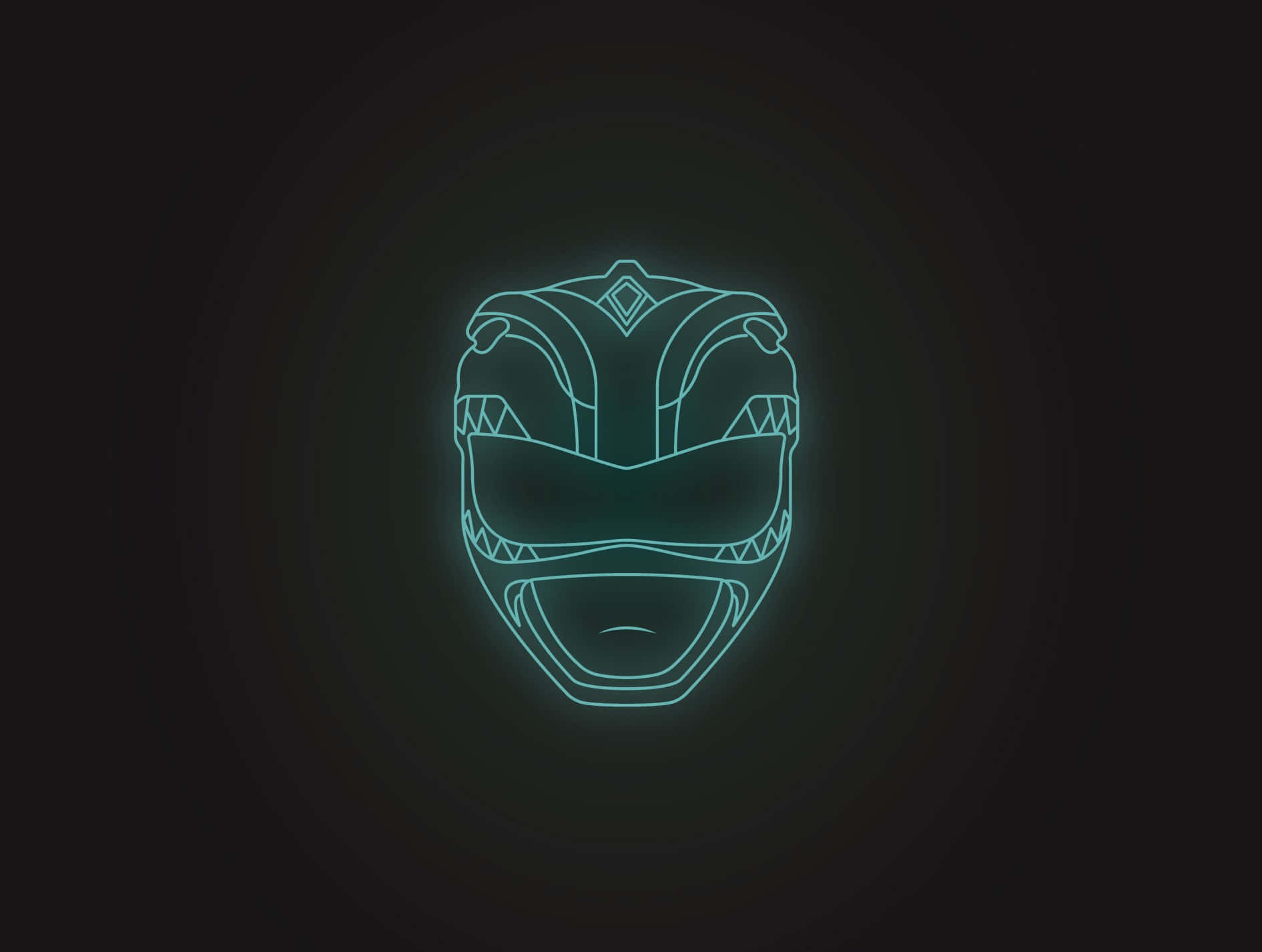 Green Ranger Helmet Neon Art Wallpaper