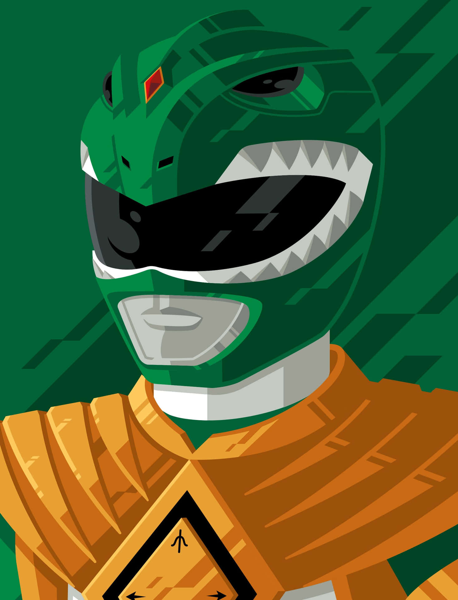 Green Ranger Vector Portrait Wallpaper