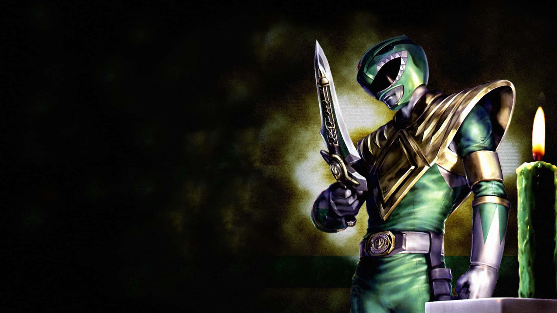 Green Rangerwith Dagger Wallpaper