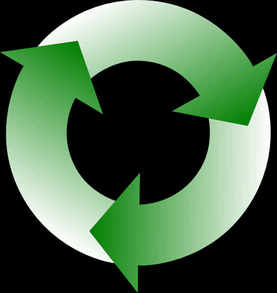 Green Recycle Arrows Transparent Background PNG