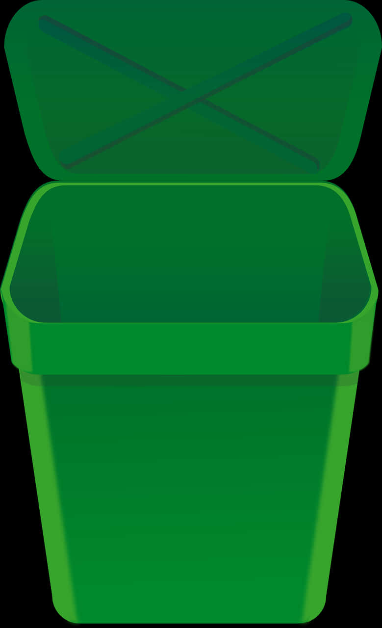 Green Recycle Bin Vector PNG