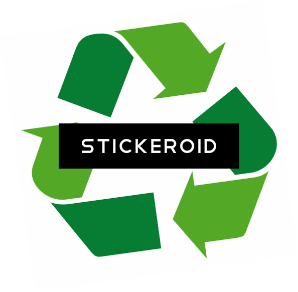 Green Recycle Symbol Stickeroid PNG