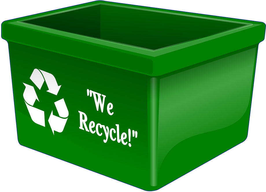 Green Recycling Bin Graphic PNG