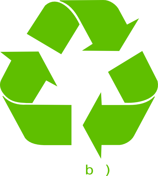 Green Recycling Symbolon Blue Background PNG