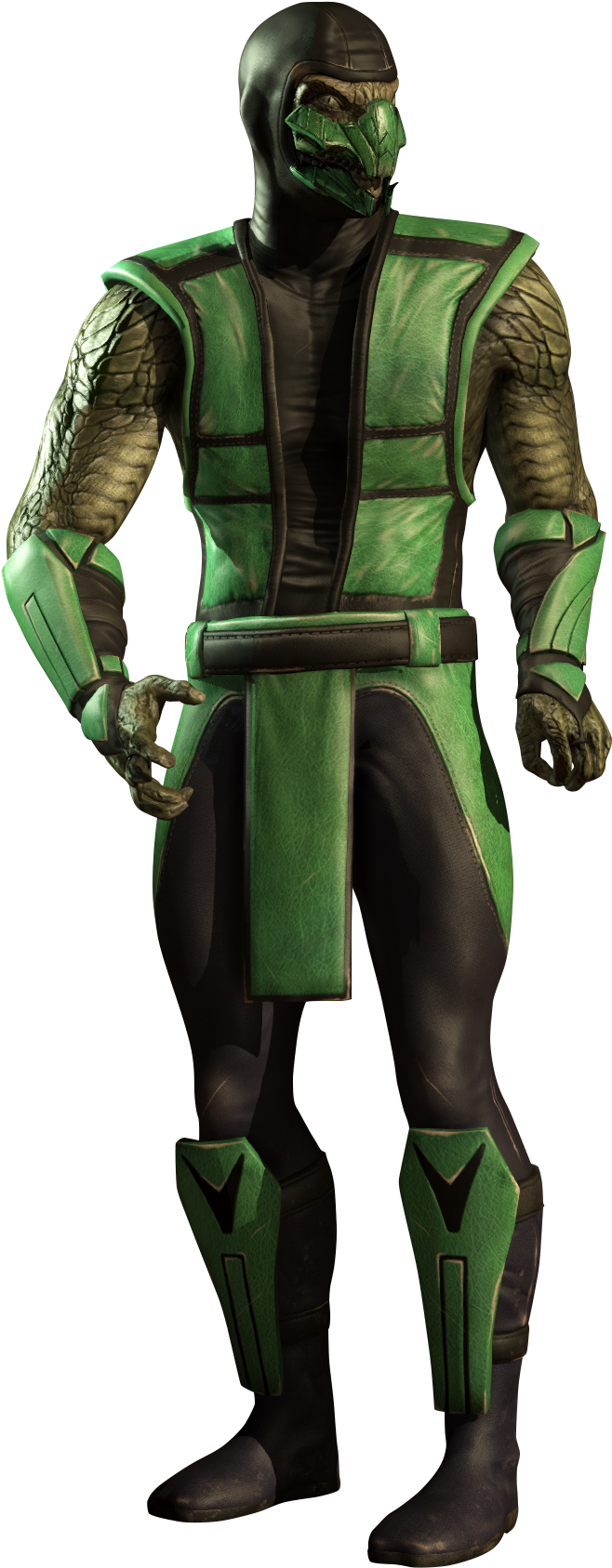 Green Reptilian Costume Character PNG