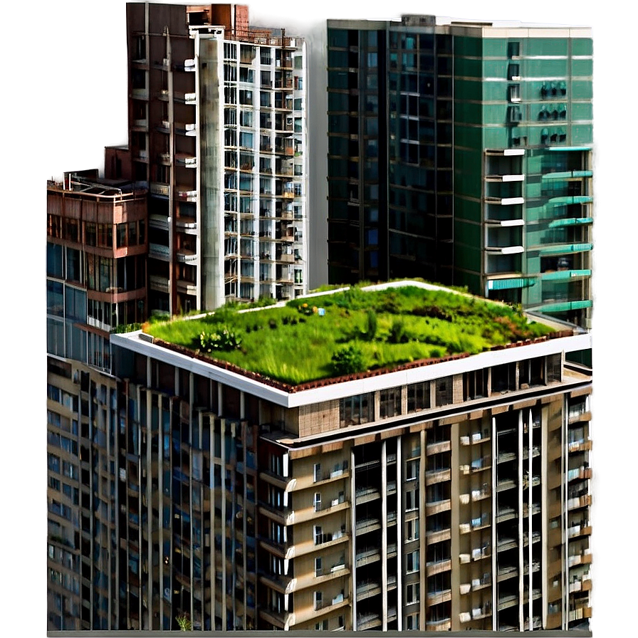 Green Roof Buildings Png 94 PNG