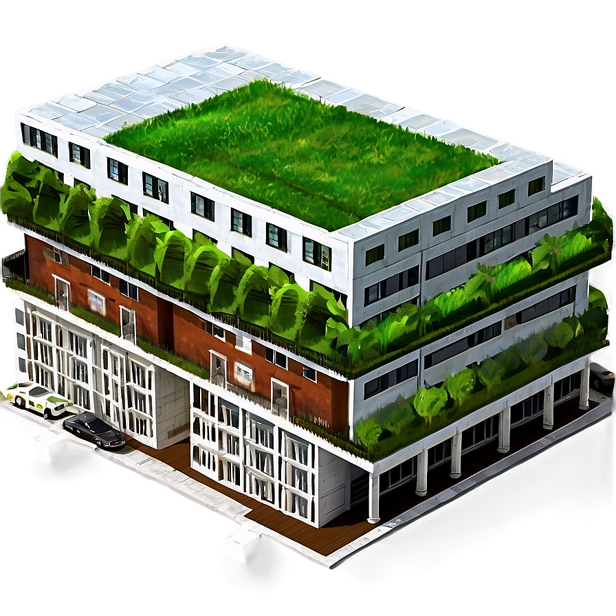 Green Roof Buildings Png Utm9 PNG